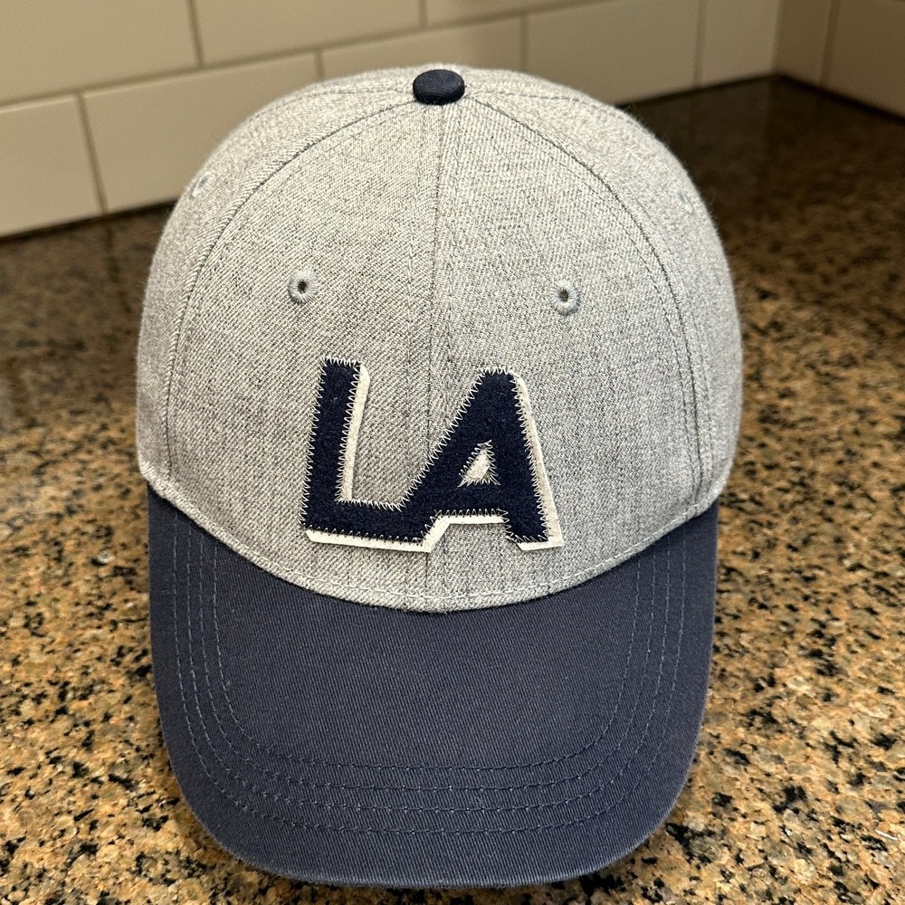 LA Dodgers Primark at Baseball Cap Adjustable Grey Navy Blue Wool Blend